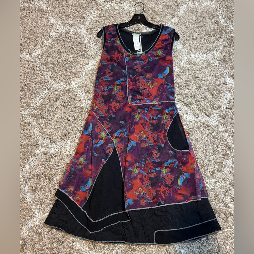 NWT Dolcezza Colorful Abstract Print Dress size Large - Picture 12 of 12